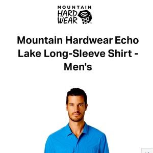Mountain Hardwear Long sleeved in (blue) Lake, sz XXL